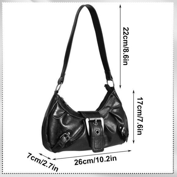 Women\'s Y2K Purse Faux Leather Shoulder Bag  Stylish Vintage Accessories main image 7